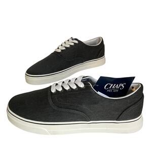 Chaps Casual Comfort Men’s  Sneakers  Gray Canvas Charcoal Size 8.5M New in Box